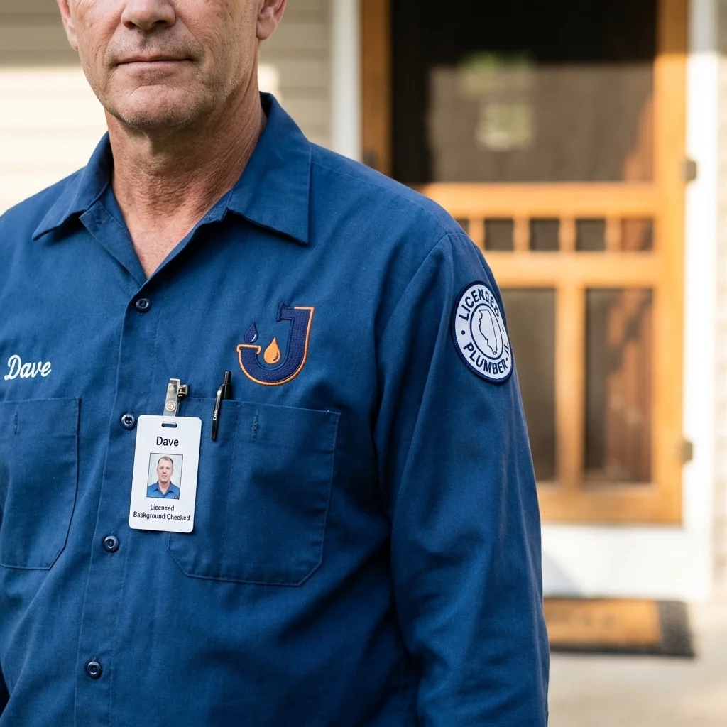 Licensed plumber showing ID badge in Sloatsburg, NY
