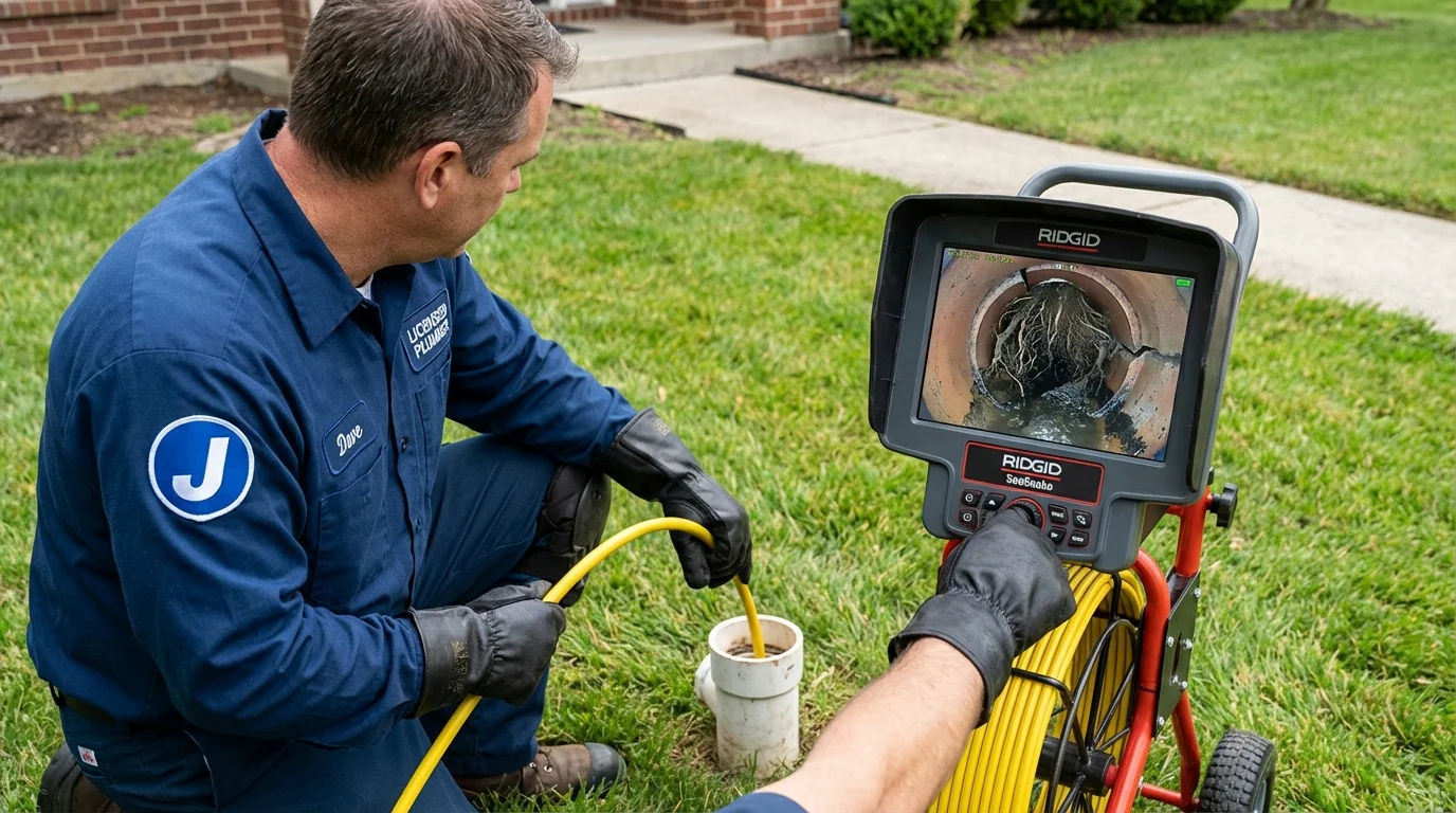Sewer camera inspection being performed by Johns Plumbing LLC in Sloatsburg